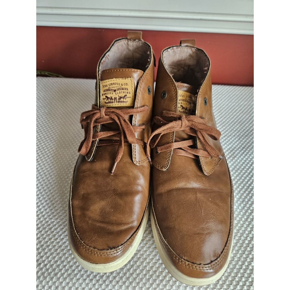 Levi's Men's Atwater Burnish High-Top Sneaker Boots Brown Size 13